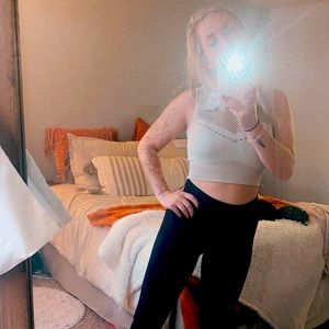 Cream/light tan workout top